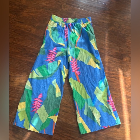 Tropical Floral Wide-Leg Pants by Christian Soriano-Size Small-NWT - Picture 5 of 9